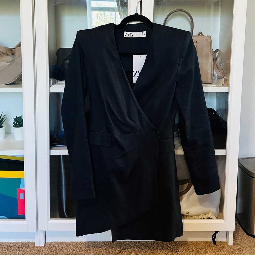 Zara linen mini dress